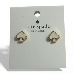 Kate Spade Everyday Spade White Enamel Earrings
